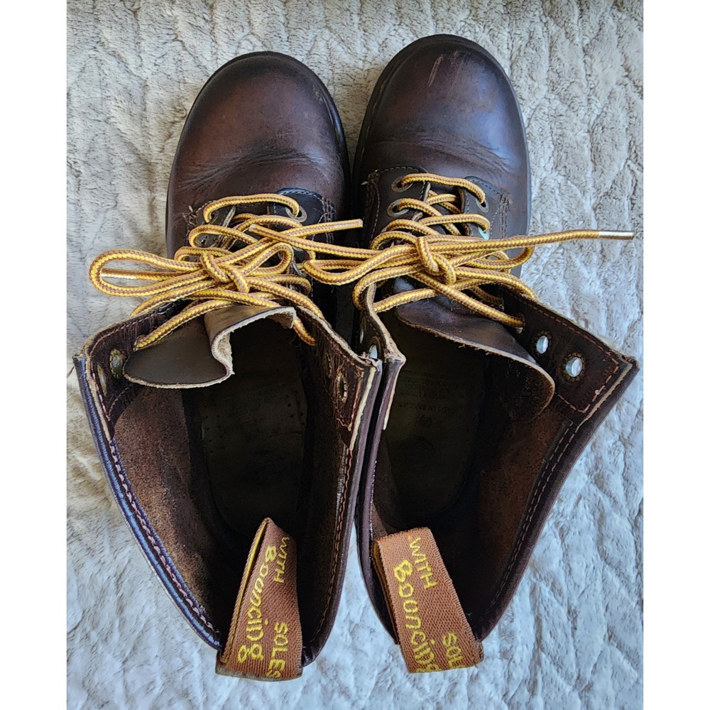 Dr. Martens Vintage 1460 Brown Leather 8 Eye Lug Sole Boots Mens 8.5 - Picture 5 of 11